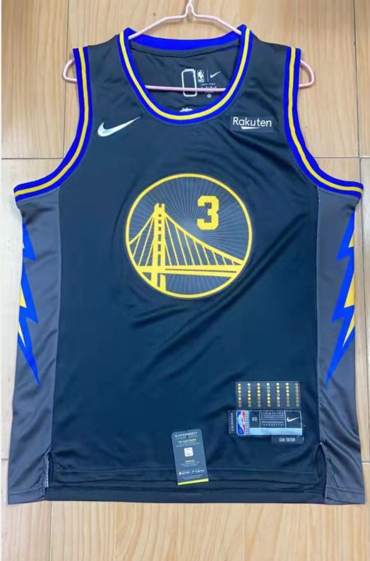 Men Golden State Warriors #3 Poole Dark blue 2022 City Edition Nike NBA Jersey